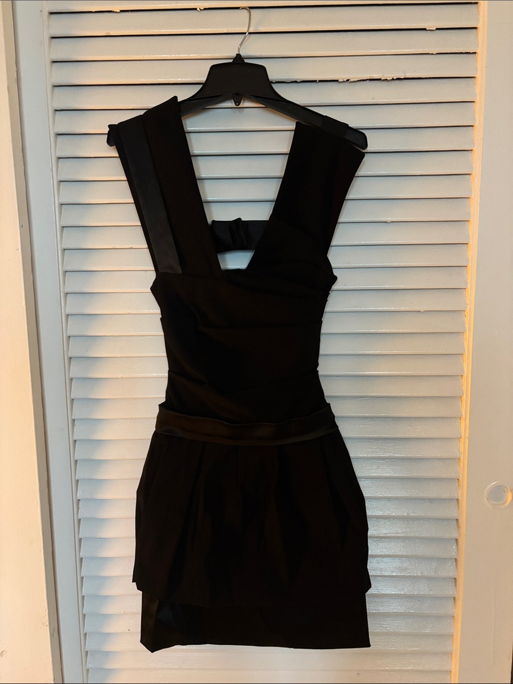 Preen by Thornton Bregazzi Black V-Neck Sleeveless Mini Dress